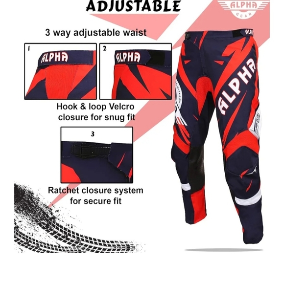 New Motorcross Pants By ALPHA Men's Size 30x29 - Picture 13 of 16